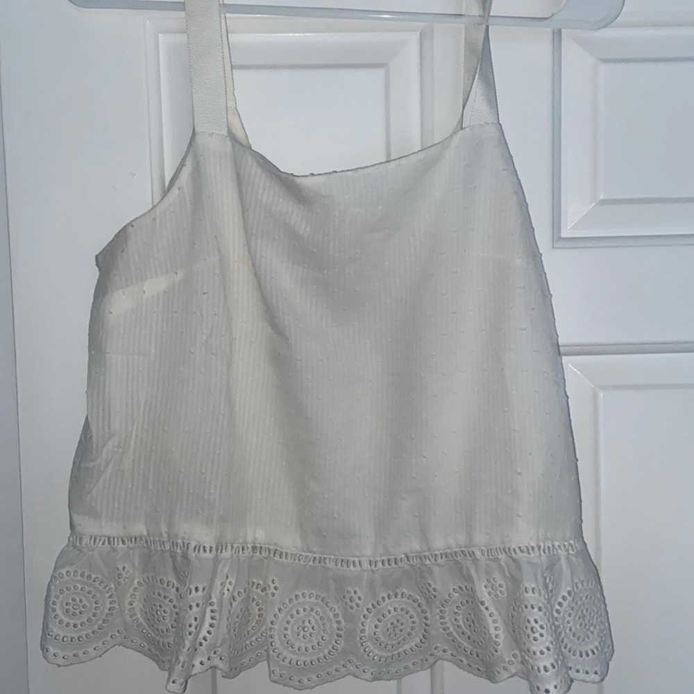 J crew embroidered tank top